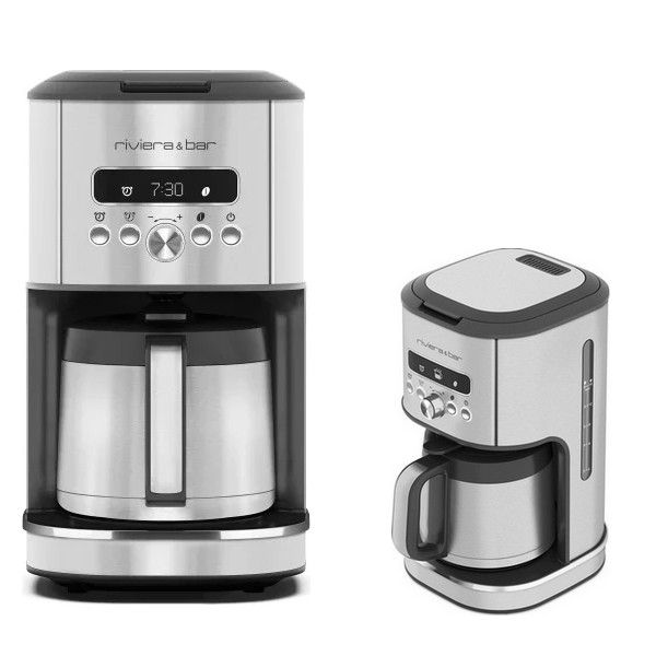Cafetiere filtre isotherme programmable - inox