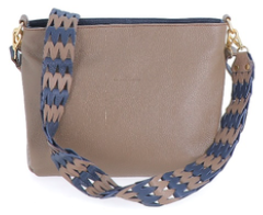 Sac bicolore taupe/ bleu