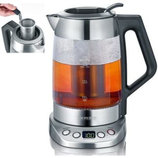 Bouilloire 1,7 L temperature reglable avec infuseur à the - verre