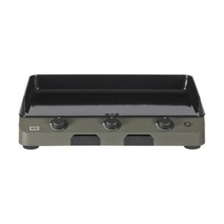 Plancha gaz fonte emaillee FUSION 75 - 3 brûleurs - gris cargo