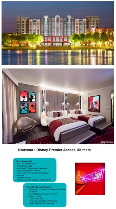 Coffret sejour EMPIRE STATE CLUB -2J1N 4 pers - Disney Premium Acces Ultimate