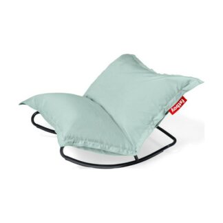 Chaise a bascule ROCK 'N ROLL + pouf ORIGINAL OUTDOOR - bleu clair