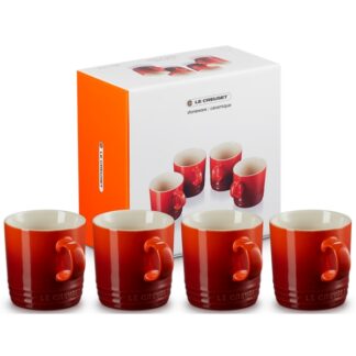 Mug 350ml Set de 4 pieces - cerise