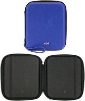 Pochette nomade de rangement semi rigide bleue