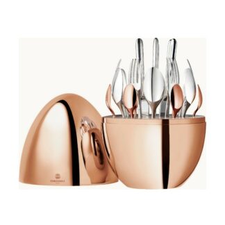 Couverts en metal argente - 24 pieces rose or