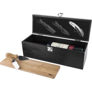 Coffret à vin et set à fromage MINO - bois