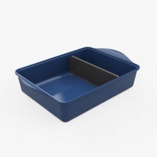 Plat a four avec separateur - bleu myrtille