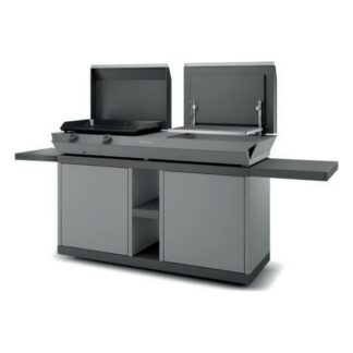 Table roulante pour combi plancha et gril - acier