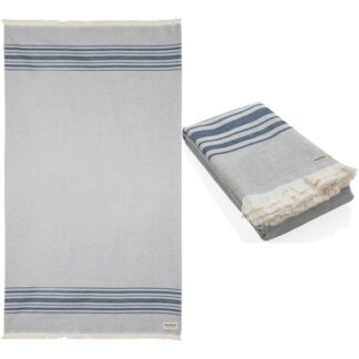 Serviette Hammam coton - bleu marin