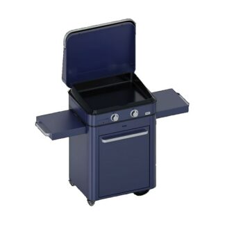 Plancha gaz COMBO ENOSIGN 65 sur chariot - 2 brûleurs - bleu navy