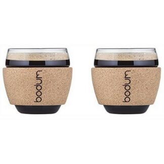 Verres avec bande en liege PAVINA 10 cl - set 2 pieces