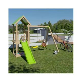 Aire de jeux EASY XPERIENCE en bois 1.90 m - 6 enfants