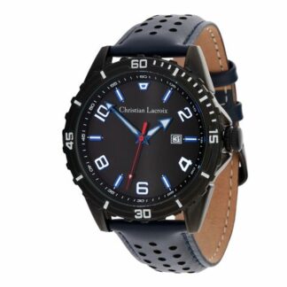 Montre unisex dateur Sol 43 mm - navy et noir