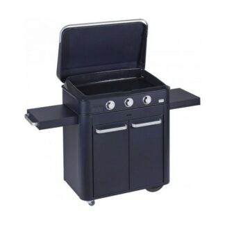 Plancha gaz COMBO ENOSIGN 80 sur chariot - 3 brûleurs - bleu navy