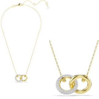 Pendentif Dextera placage or 18 carats - blanc
