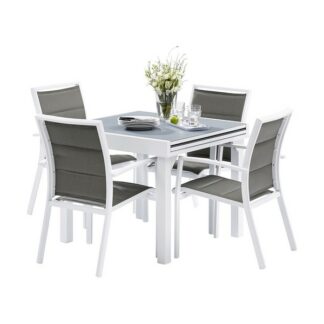 Salon de jardin MODULO avec 4 fauteuils - 4/8 pers