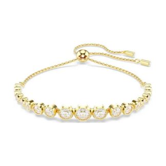 Bracelet Tennis Imber placage or 18 carats - blanc