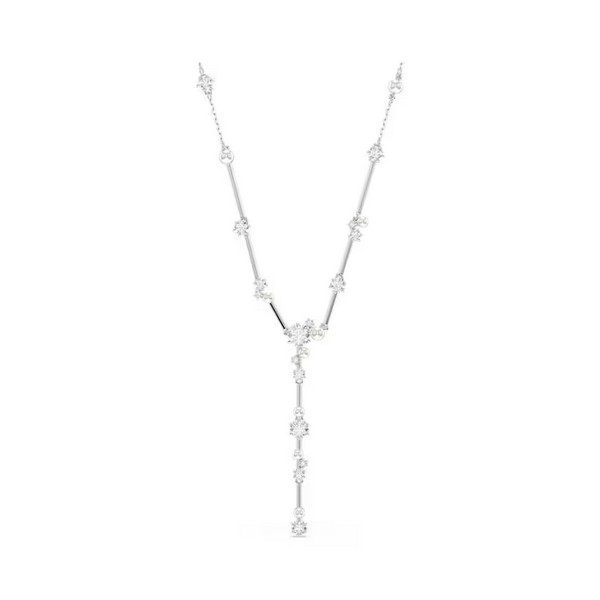 Collier en Y Constella métal rhodie