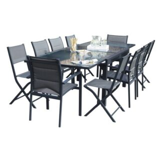 Ensemble MODULO 8 personnes - gris anthracite