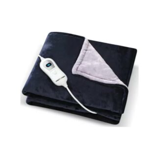 Couverture polaire chauffante bicolore 1 place - 150 X 100 cm