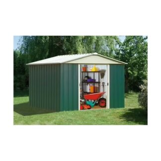 Abris de jardin metal 8.48 m2 avec kit d'ancrage - vert