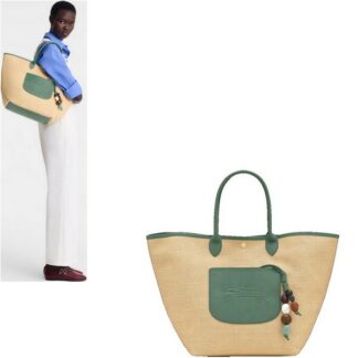 Sac panier M LE PLIAGE - toile - origan