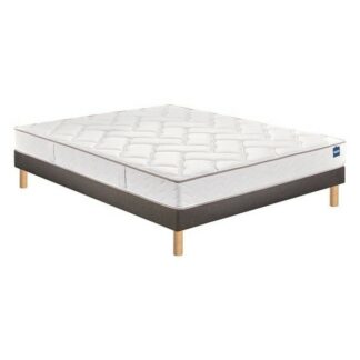 Lit DUNK 160 x 200 cm - gris fonce - blanc