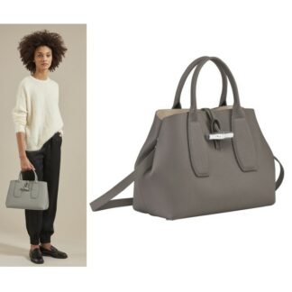 Sac porte main M ligne ROSEAU - tourterelle