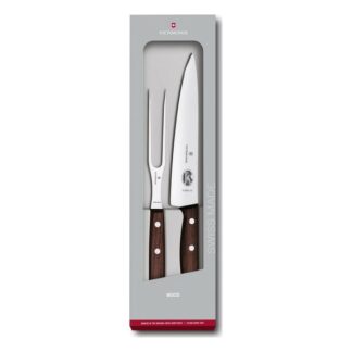 Service à decouper avec fourchette Wood - 2 pièces