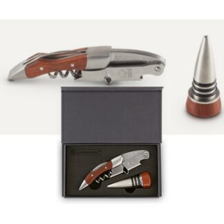 Tire-bouchon sommelier + bouchon bois - Coffret GS190