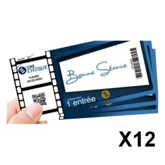 Cheque cinema valable 6 mois dans 1300 cinemas - carnet de 12