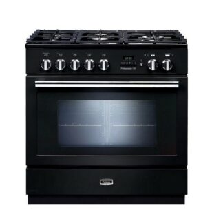 Piano de cuisson PROFESSIONAL+ FXP Tab Gaz 90 cm - noir brillant chrome