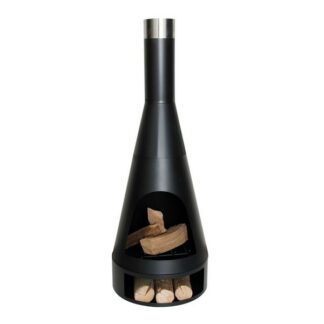 Cheminee medium 120 cm avec stockage bois
