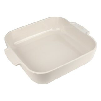 Plat ceramique four carre APPOLIA 36cm - ecru