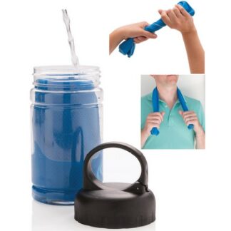 Serviette de sport rafraichissante - bleu