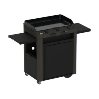 Plancha gaz COMBO FUSION 75 - 3 brûleurs sur chariot - gris cargo