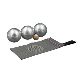 Jeu de 3 boules de petanque Floral pack loisir - inox