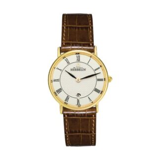 Montre femme Classique Quartz - dore - cuire brun