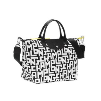Sac porte main LE PLIAGE COLLECTION - noir/blanc