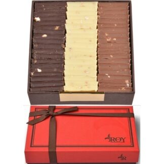 Chocolats 60 Carres dégustation assortiment 3 saveurs - boite 200g