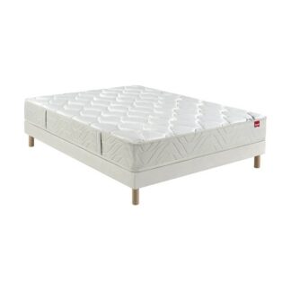 Lit ATOLL 2 140 x 190 cm - chevron lin - blanc