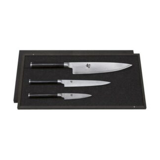 Couteaux Shun Damas en inox - 3 pièces - coffret en bois
