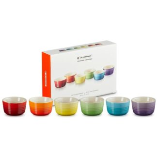 Mini-ramequins ceramique 0.10L set de 6 - arc en ciel