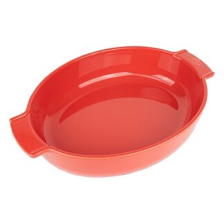 Plat ceramique four ovale APPOLIA 40cm - rouge