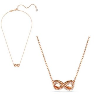 Pendentif Hyperbola placage or rose 18 carats - blanc