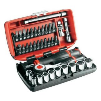 Coffret cliquet manche rotatif douilles et embouts 38 pieces