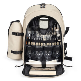 Sac à dos pique-nique 4 personnes - crème