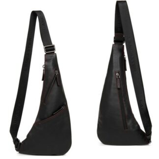 Sac banane zippée soft vintage - noir et rouge