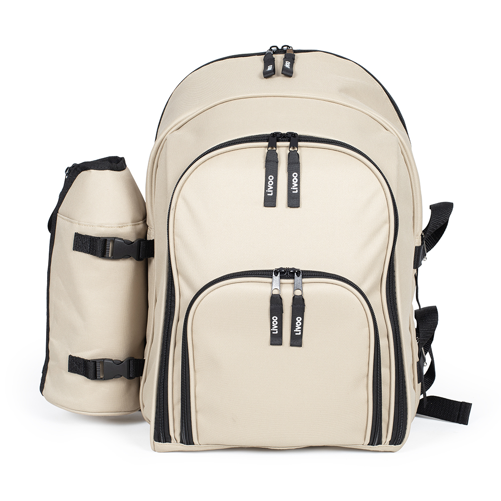 Sac à dos pique-nique 4 personnes - crème – Image 3
