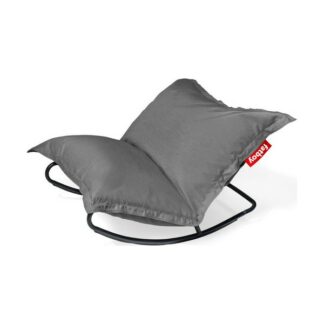 Chaise a bascule ROCK 'N ROLL + pouf ORIGINAL OUTDOOR - gris